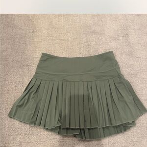 Green Pleated Skort
